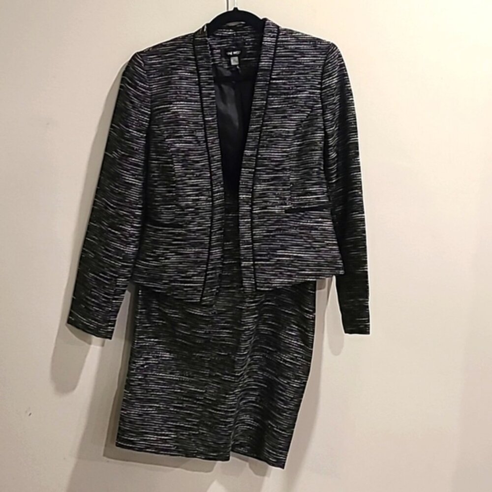 NEW Nine West Tweed Jacquard Suit (Jacket  Skirt)